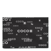 Chanel Black Canvas Coco Pouch
