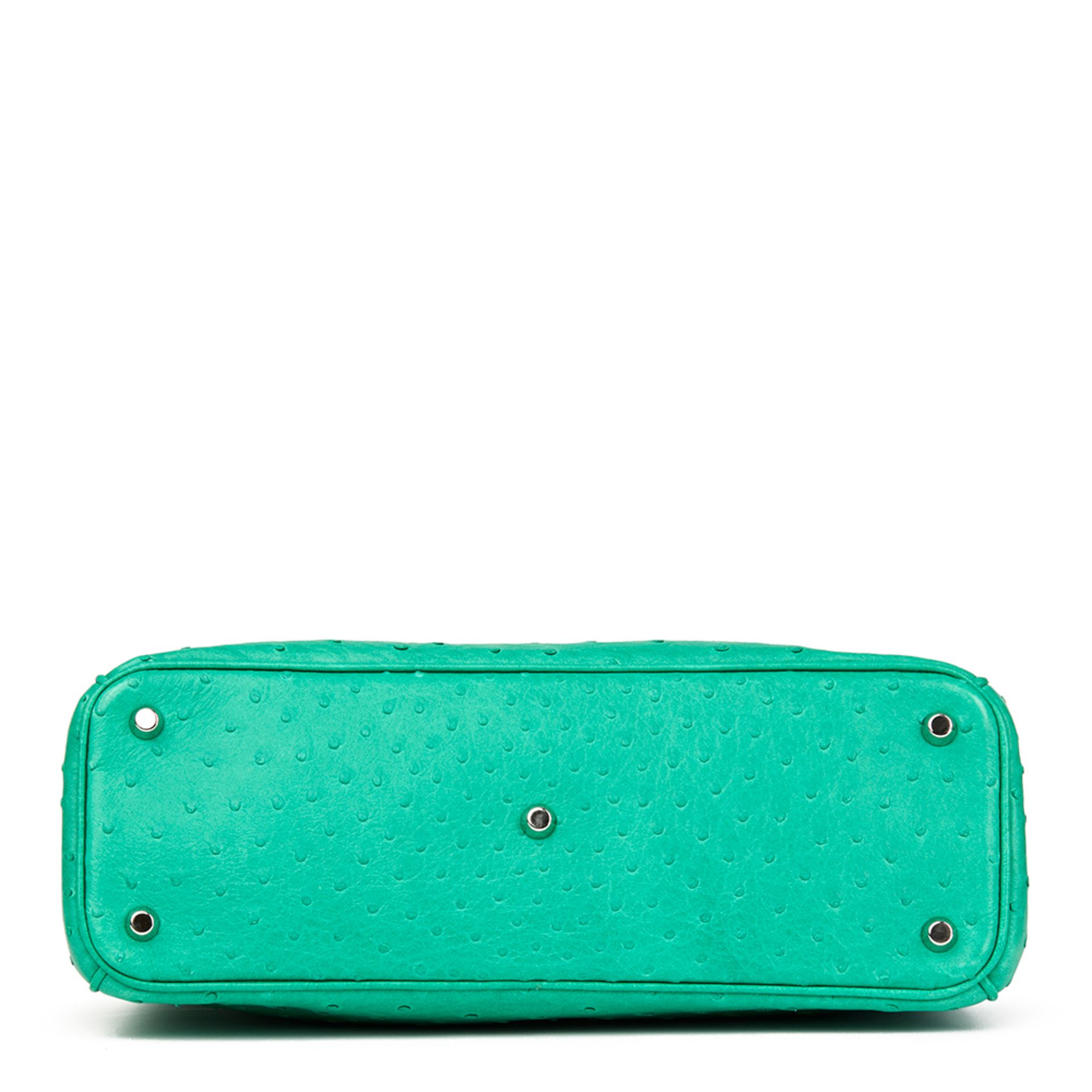 Christian Dior Emerald Ostrich Leather Diorissimo Mm - Image 8 of 11