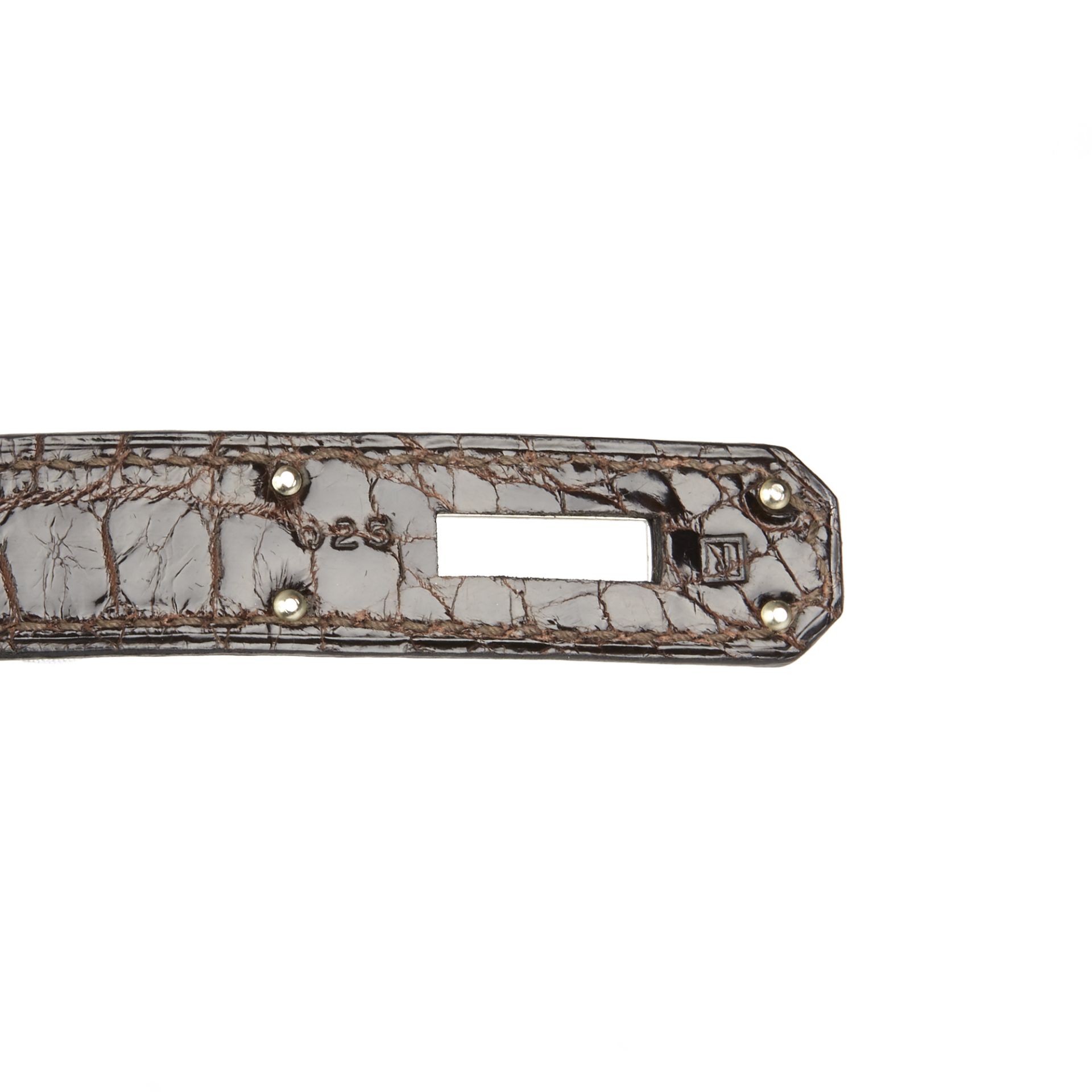 Hermès Marron Fonce Shiny Niloticus Crocodile Leather Birkin 30Cm - Image 5 of 11