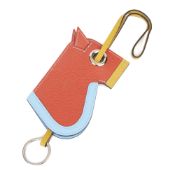 Hermès Celeste, Capucine & Ambre Epsom Leather Camail Key Holder Charm