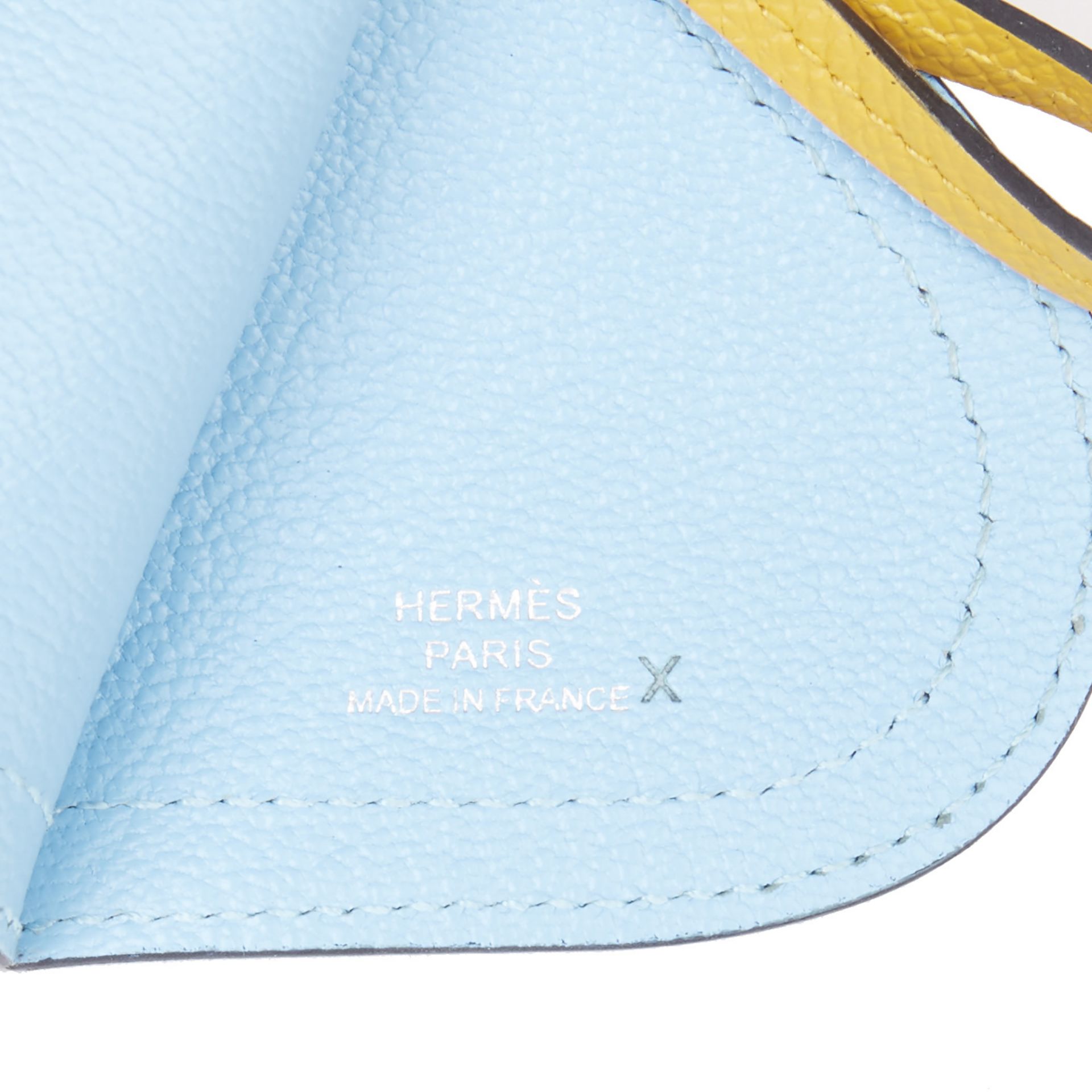 Hermès Celeste, Capucine & Ambre Epsom Leather Camail Key Holder Charm - Image 4 of 6