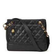 Chanel Black Quilted Caviar Leather Vintage Medium Timeless Shoulder Bag