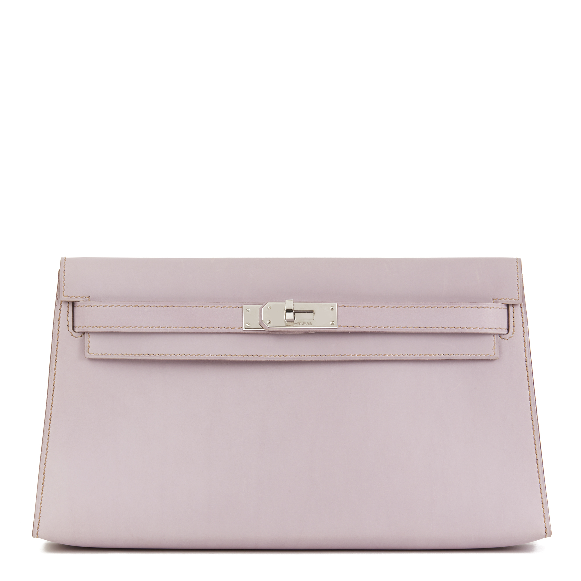 Hermès Lilac Box Nepal Leather Kelly Longue Clutch