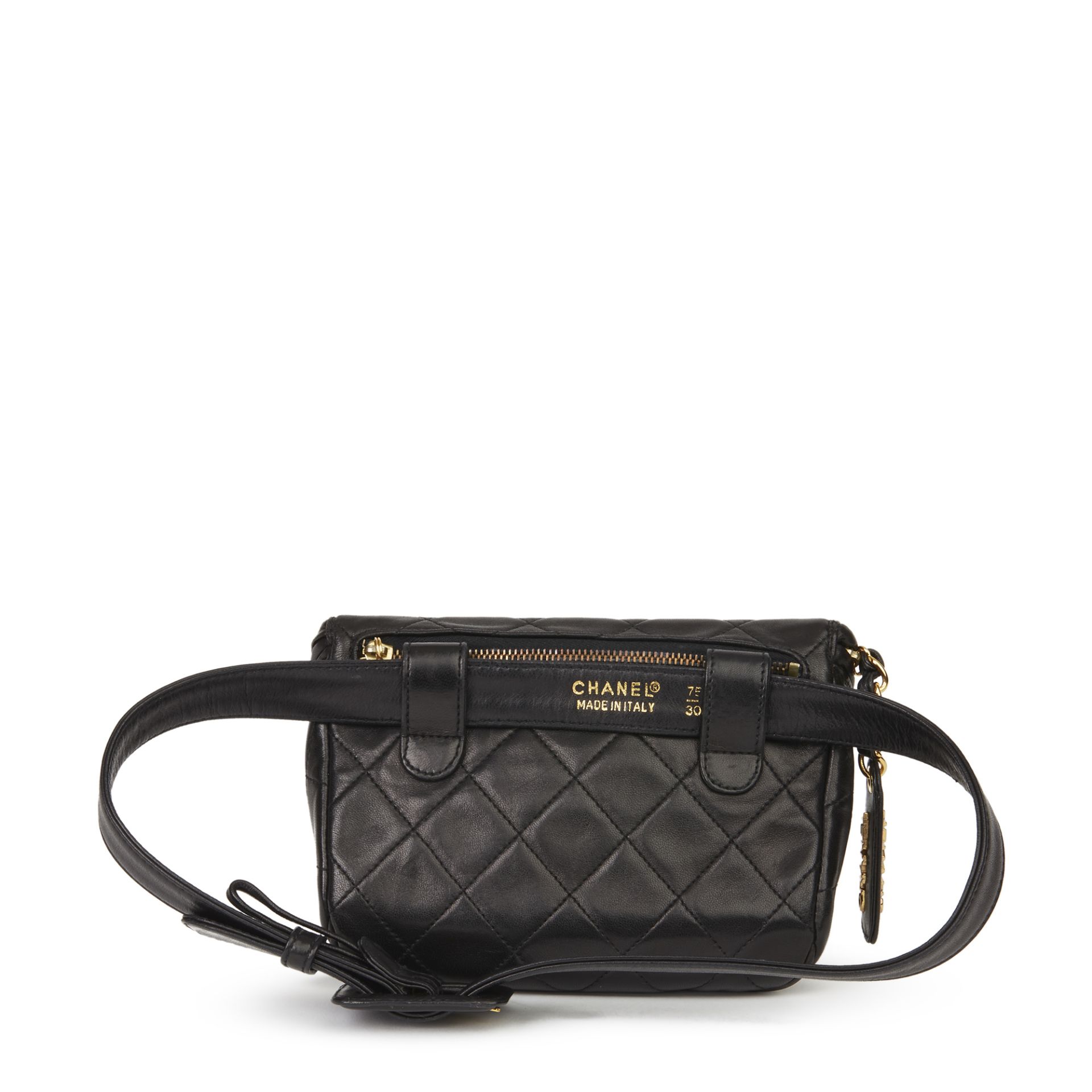 Chanel Black Quilted Lambskin Vintage Timeless Belt Bag - Image 10 of 12