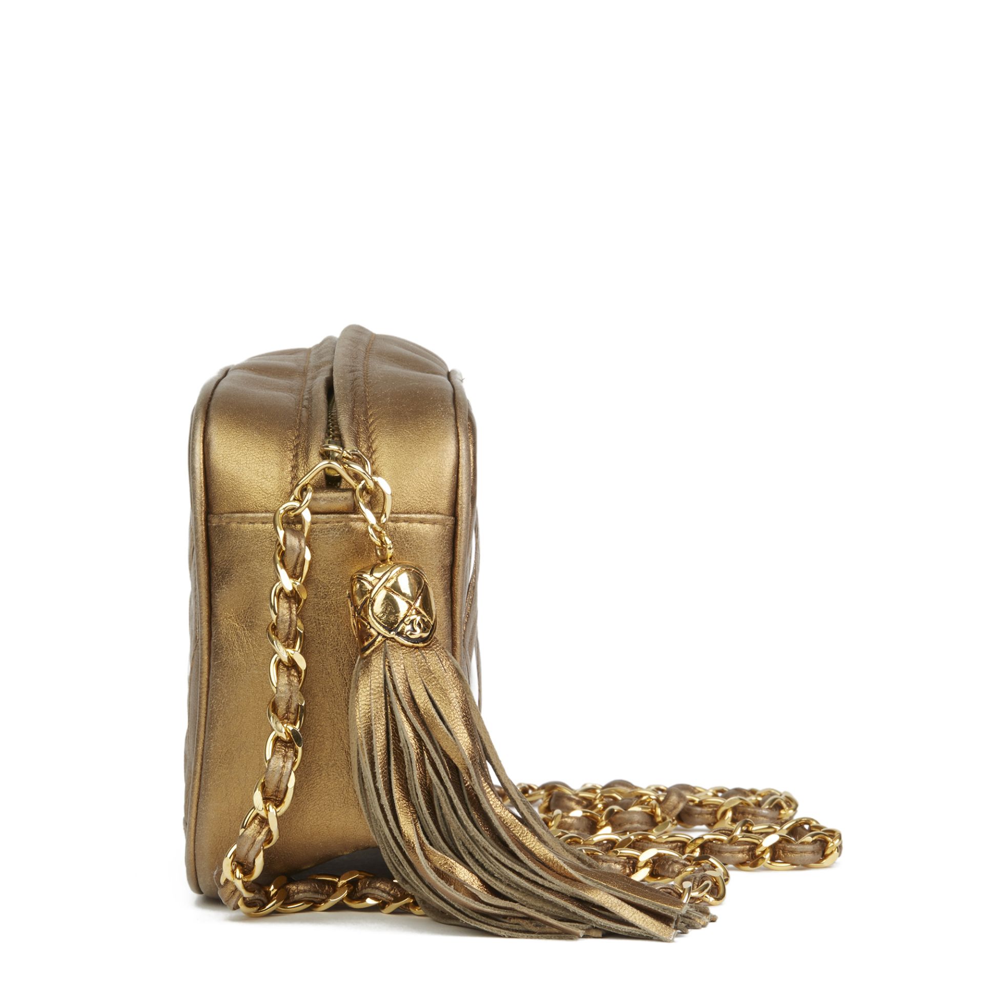 Chanel Gold Metallic Lambskin & Pvc Vintage Naked Camera Bag - Image 10 of 10