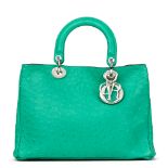 Christian Dior Emerald Ostrich Leather Diorissimo Mm