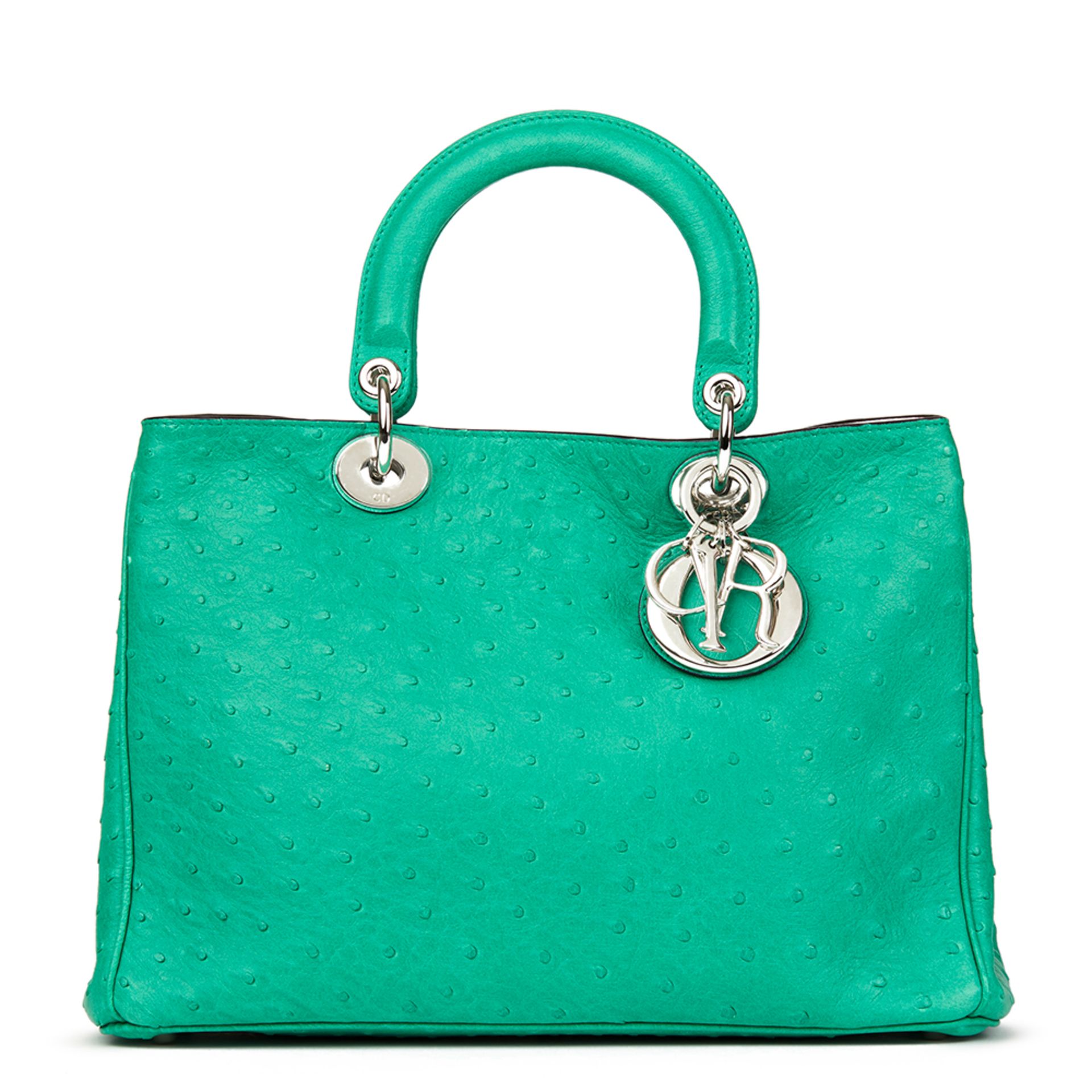 Christian Dior Emerald Ostrich Leather Diorissimo Mm