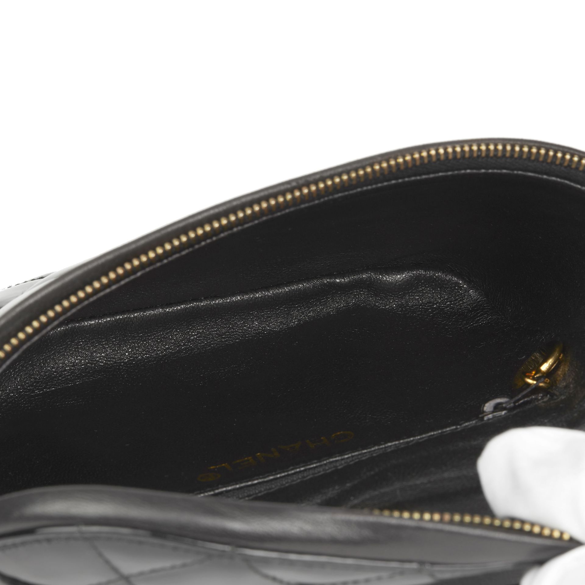 Chanel Black Quilted Patent Leather Vintage Timeless Belt Bag - Image 4 of 12