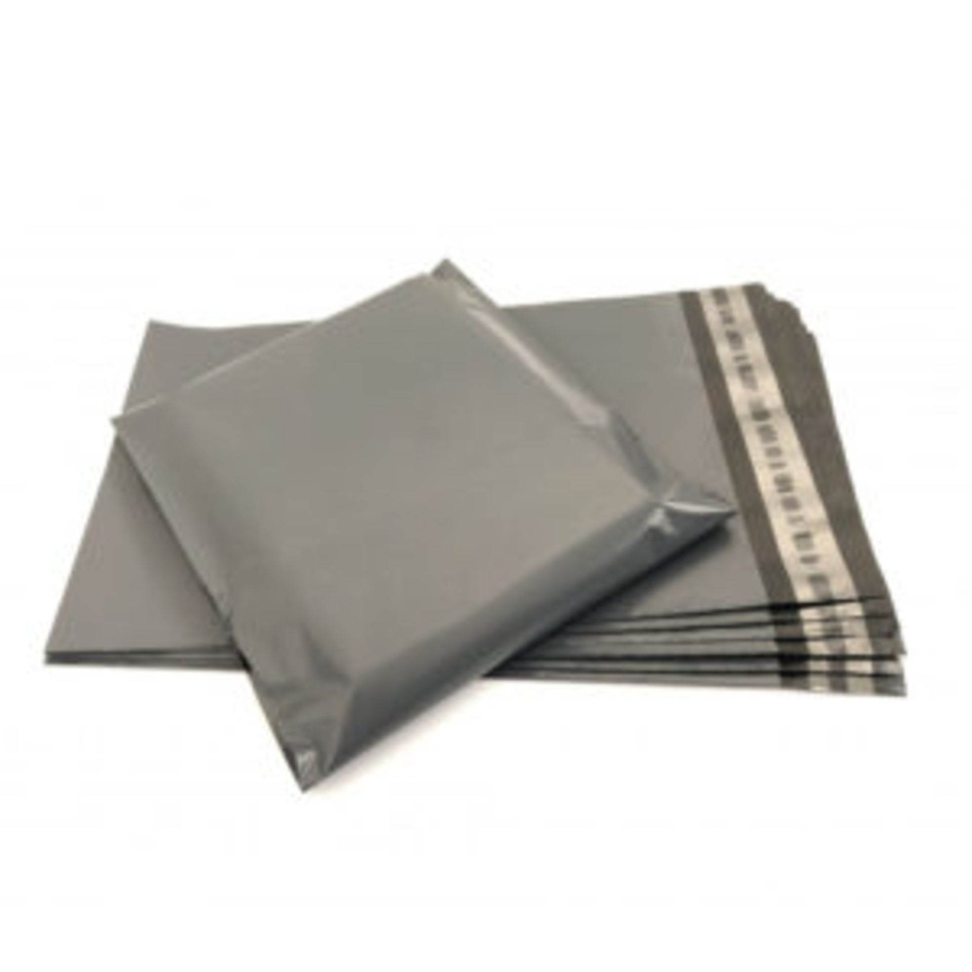 170X360mm + Flap Self Seal Mailing Bags Grey 16,000 qty With Small Customer Printed Logo