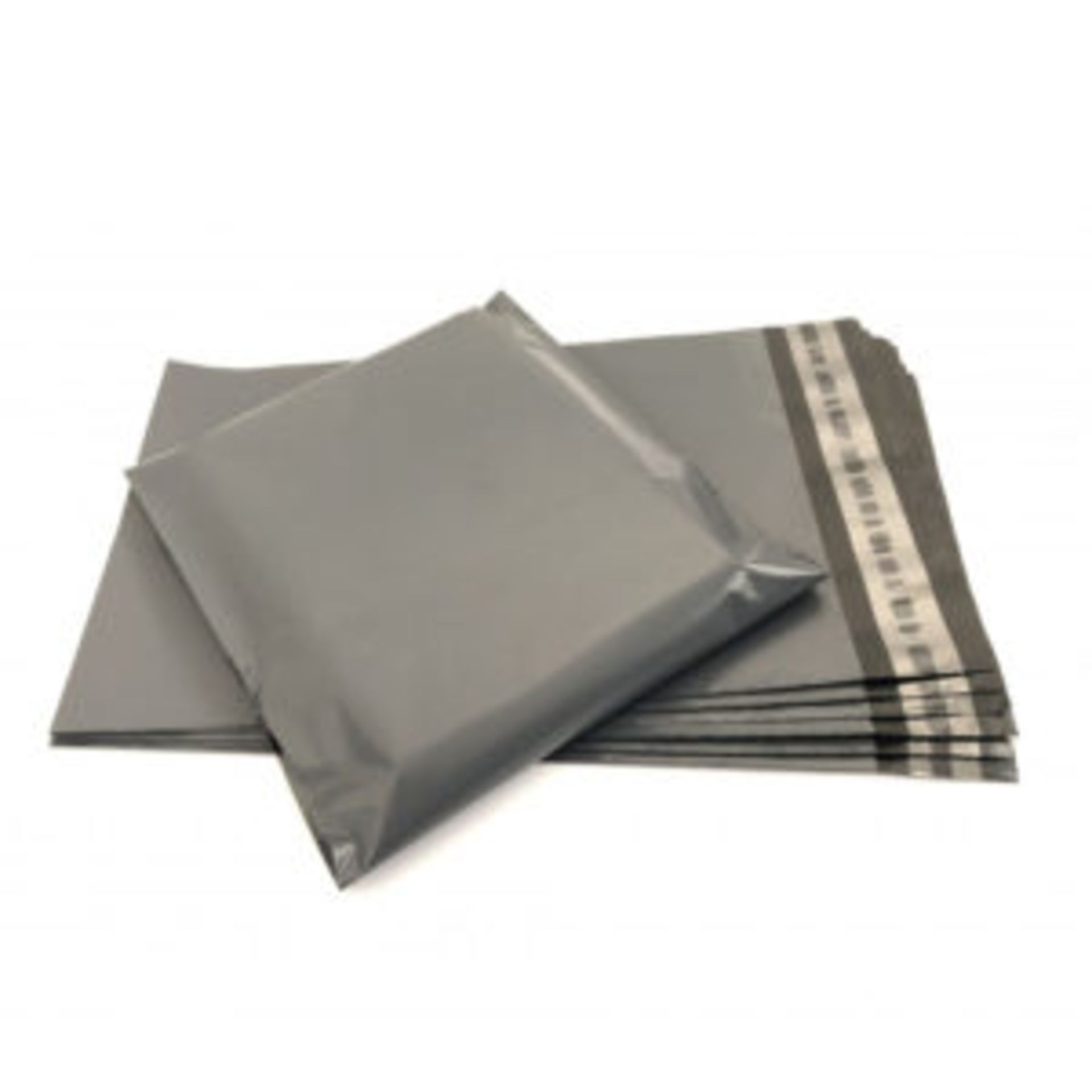 230x460mm + Flap Self Seal Mailing Bags Grey 13,500 qty With Small Customer Printed Logo