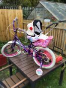 Girls bike pram and swing