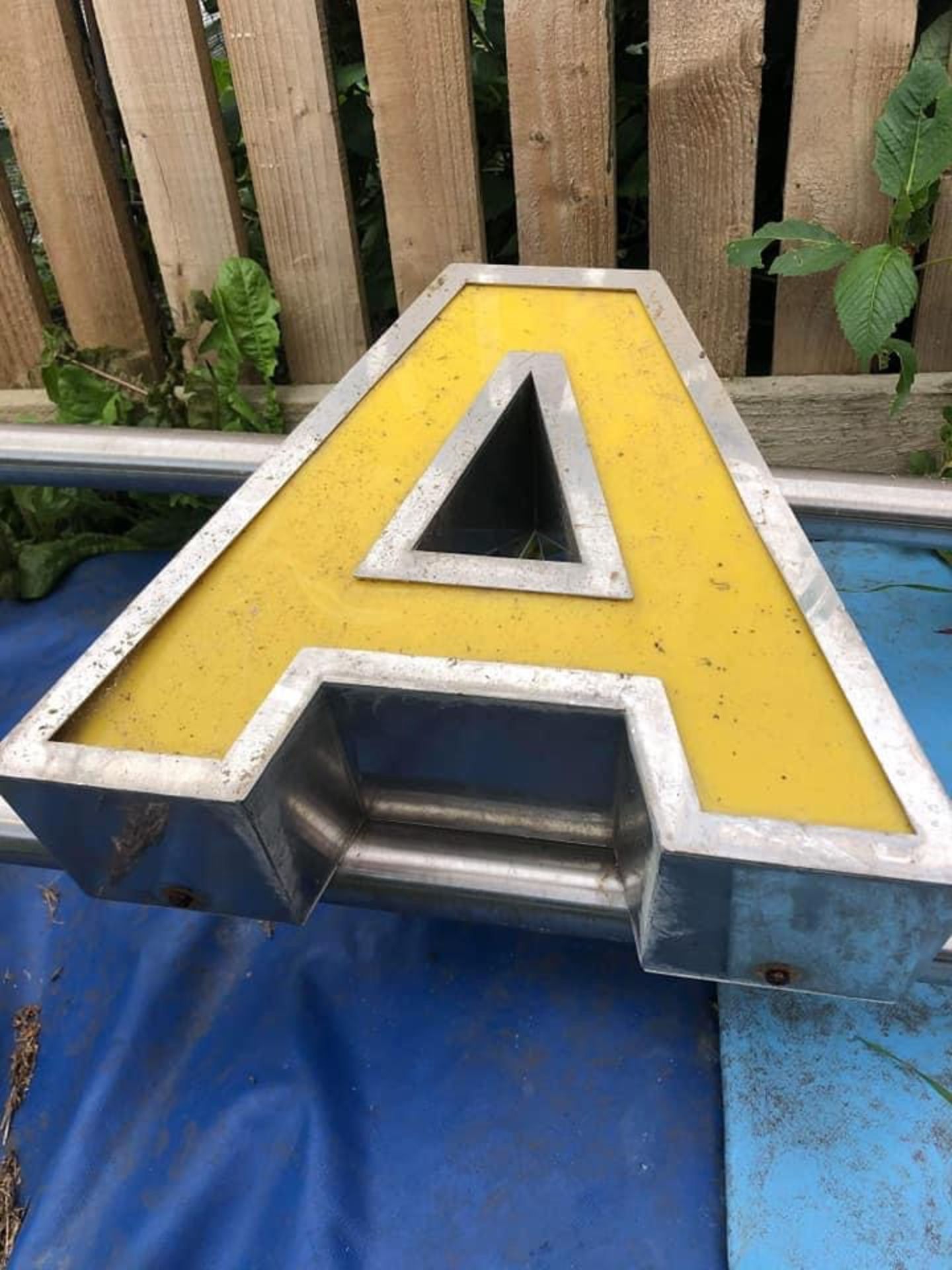 Restaurant galvanised sign with big letters - Bild 3 aus 5