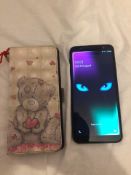 Samsung j4 mobile phone with charger and case