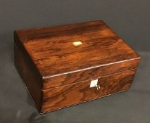 Antique Rosewood Jewellery Box.