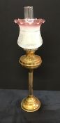 An antique victorian oil lamp