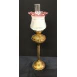 An antique victorian oil lamp