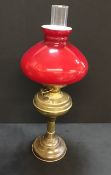 An antique Victorian oil lamp