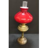 An antique Victorian oil lamp