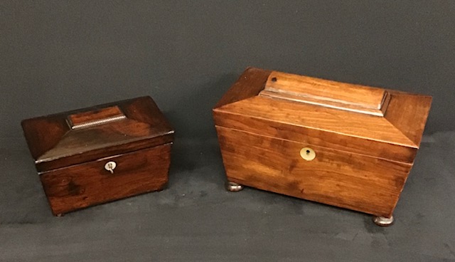 Antique 2 x Victorian Tea Caddies.