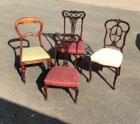 Assortment of Antique chairs - 4 items