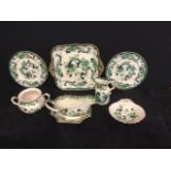 Vintage group of 7 assorted 'Masons' Ironstone items, 'Chartruese' pattern