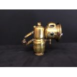 Antique Acetylene brass bicycle lamp