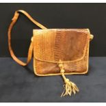 A Vintage Snakeskin & Leather Handbag