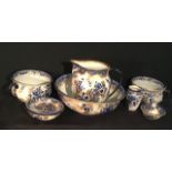 Antique 7 piece Loselware toilet set by Keeling & Co Ltd of Burslem