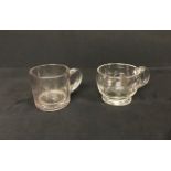 Antique 2 x Victorian pressed glass custard cups