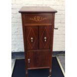 An Antique Grafonola with inlaid cabinet.