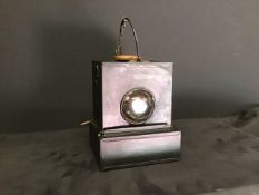 Vintage BR(M) British rail guards signal lantern with oil burner