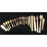 Antique & Vintage collection of bone and horn utensils