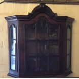 A 20th century Wall hanging display cabinet