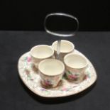 A vintage 'Midwinter Stylecraft' Egg Cup Set, Chintz pattern