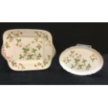 A pair of Wedgwood Bone China Sandwich plates 'Wild Strawberry' pattern