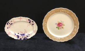 2 x antique meat plates