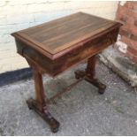 An antique Rosewood lidded consul table