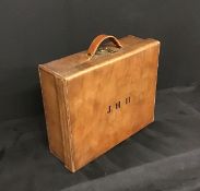 Vintage leather attache case.