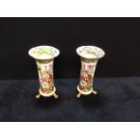 A pair of antique Spode Vases (a/f)