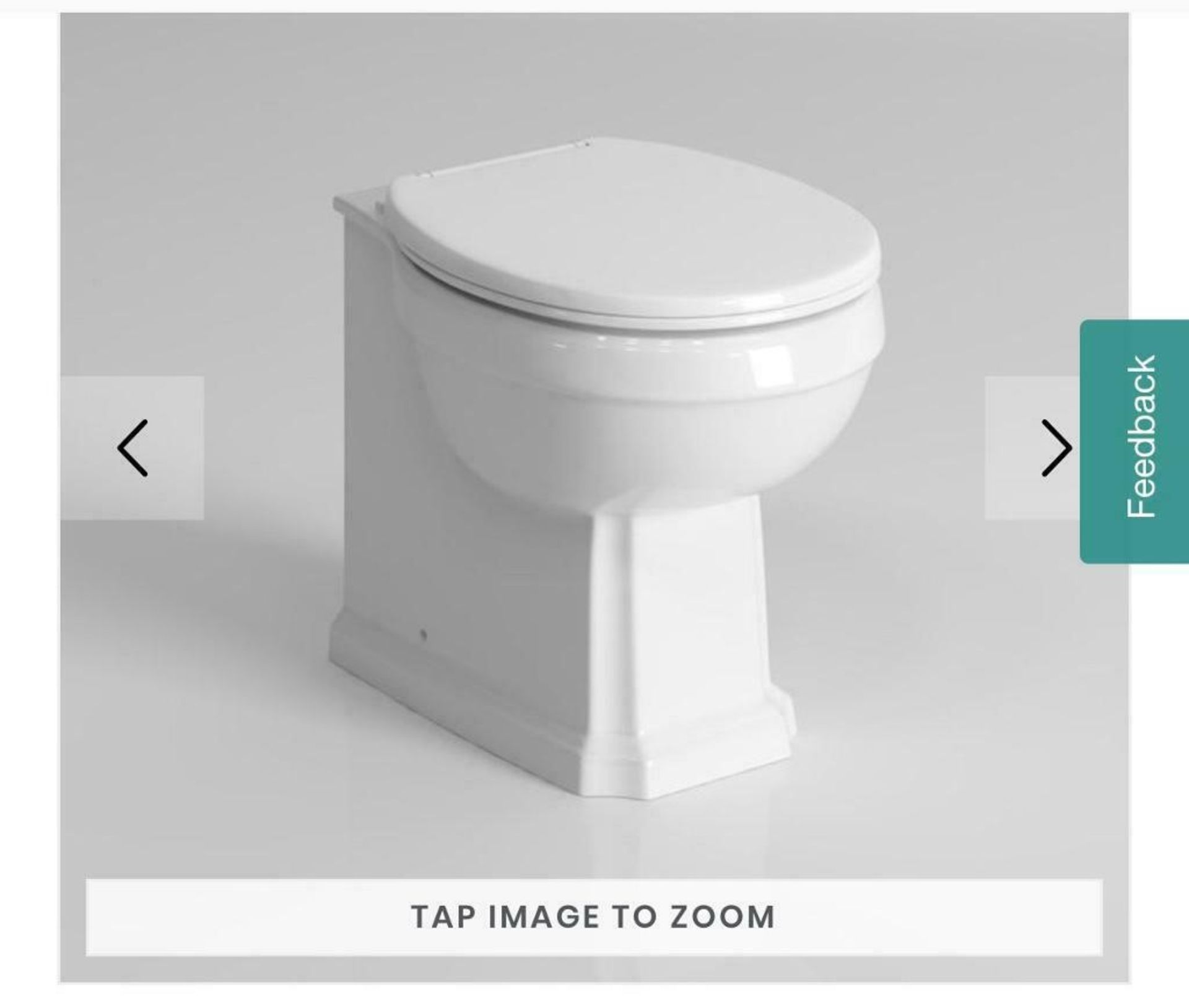 PALLET TO CONTAIN 6 X NEW & BOXED Cambridge Traditional Back to Wall Toilet & White Seat. CCG6... - Image 2 of 2