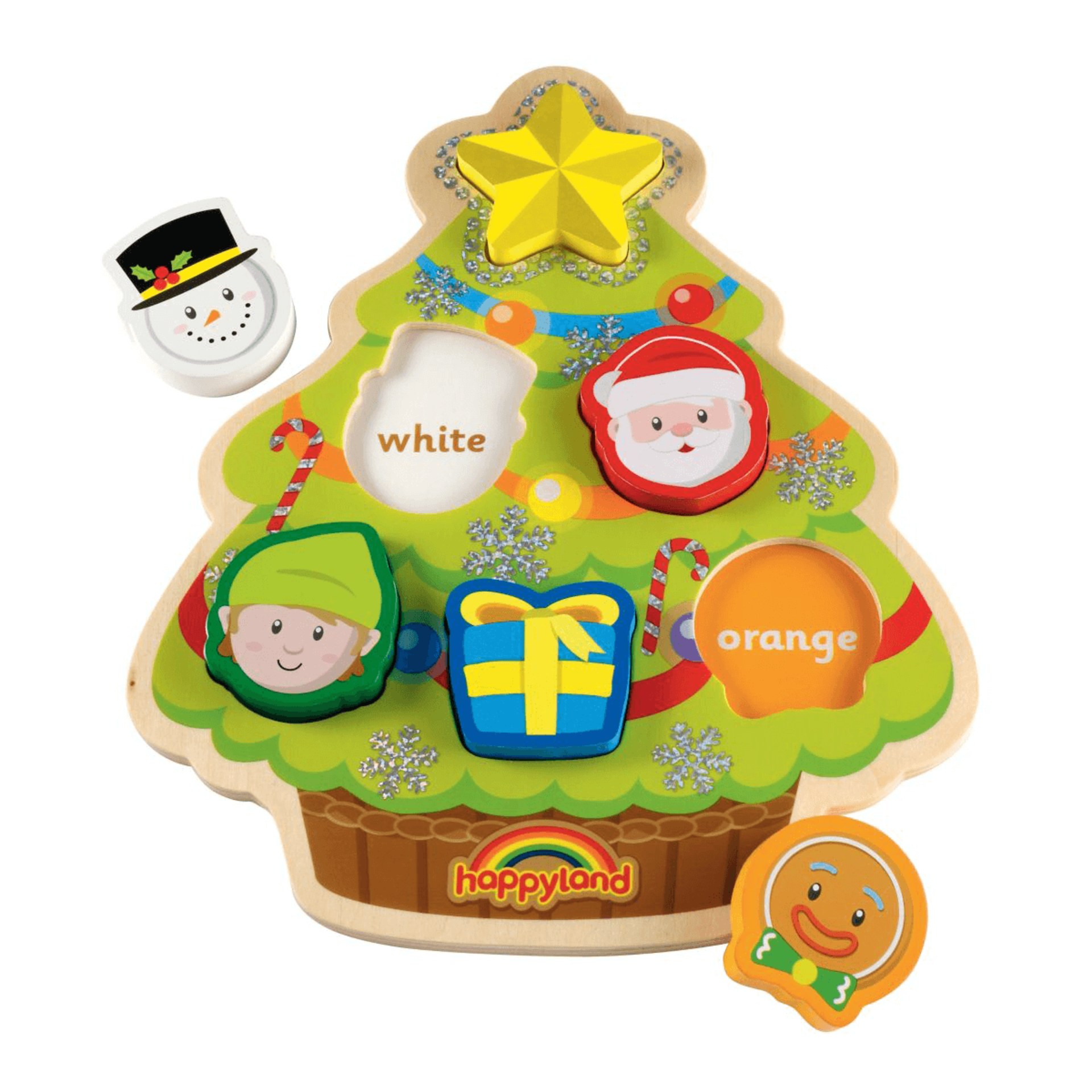 Elc Happyland Christmas Wooden Puzzle Rrp £24.99