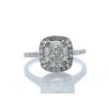 18ct White Gold Halo Set Ring 2.63 Carats