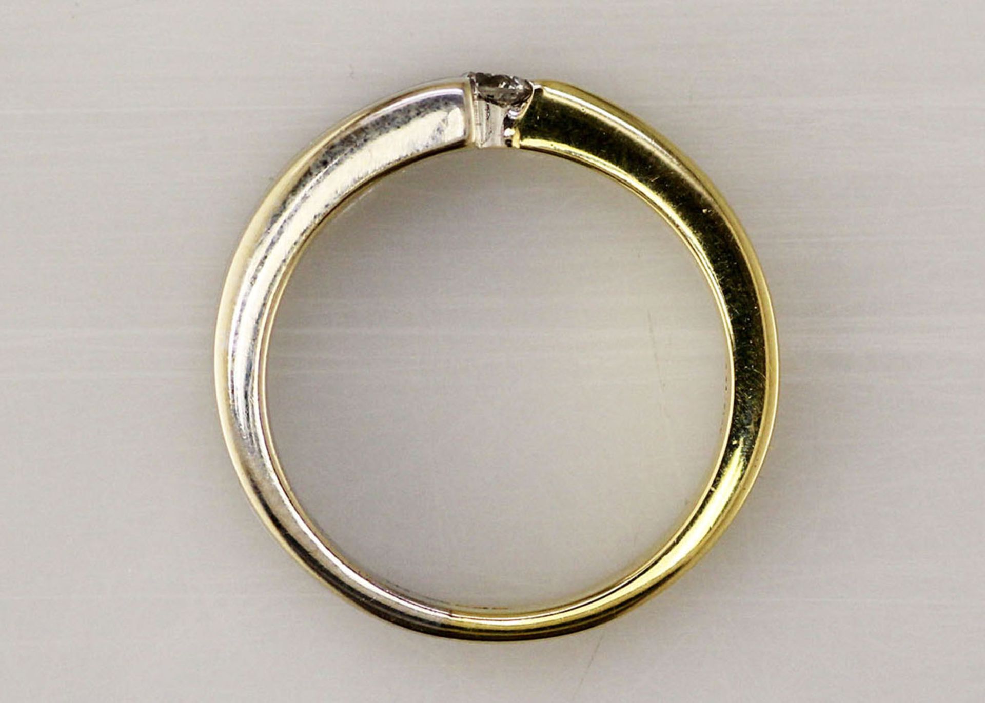 18ct Two Tone Diamond Set Ring 0.13 Carats - Image 8 of 8