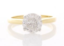 18ct Yellow Gold Single Stone Prong Set Diamond Ring 2.00 Carats