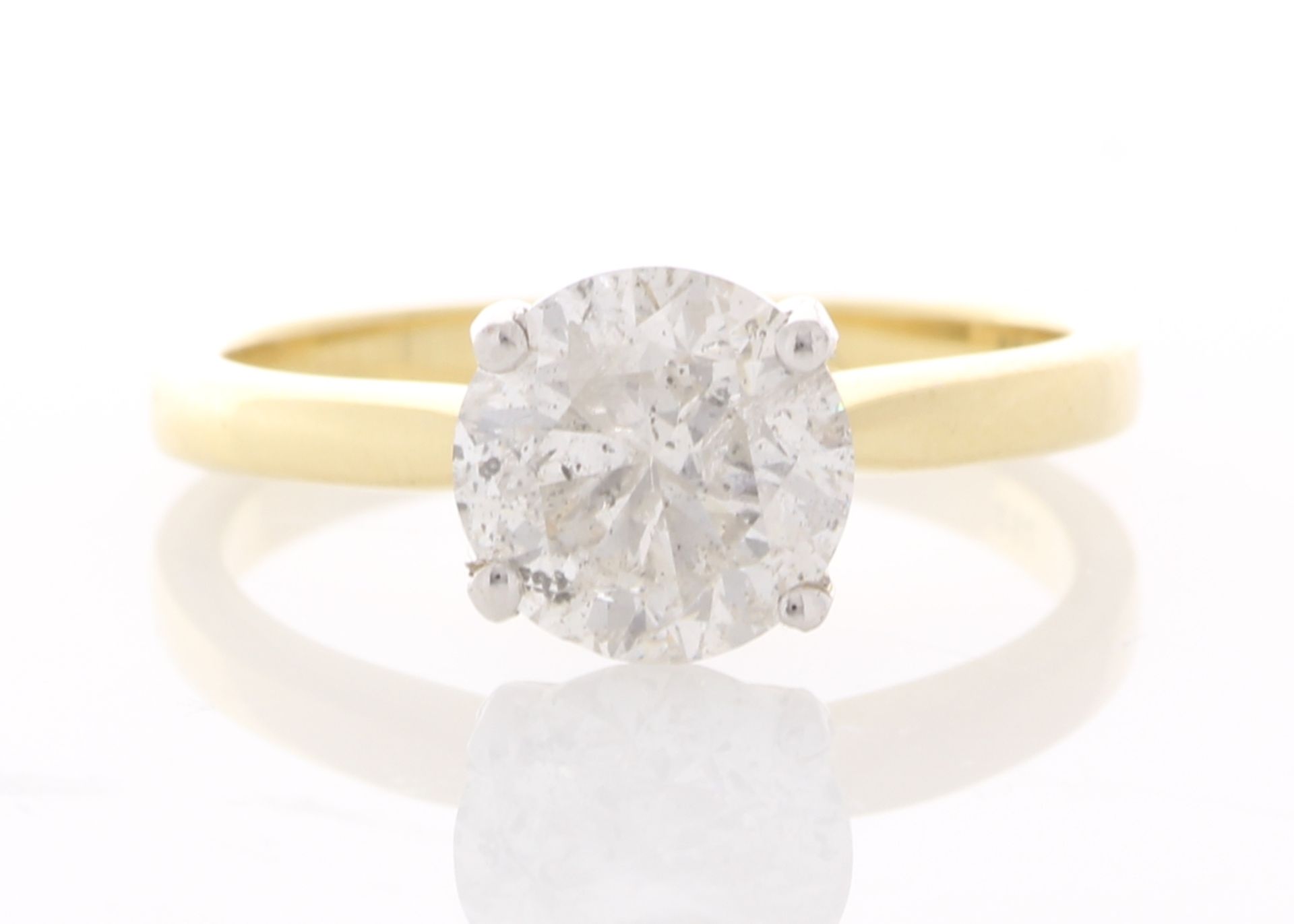 18ct Yellow Gold Single Stone Prong Set Diamond Ring 2.00 Carats