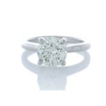 18ct White Gold Single Stone Claw Set Diamond Ring 2.05 Carats