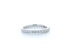 18ct White Gold Claw Set Semi Eternity Diamond Ring 0.31 Carats