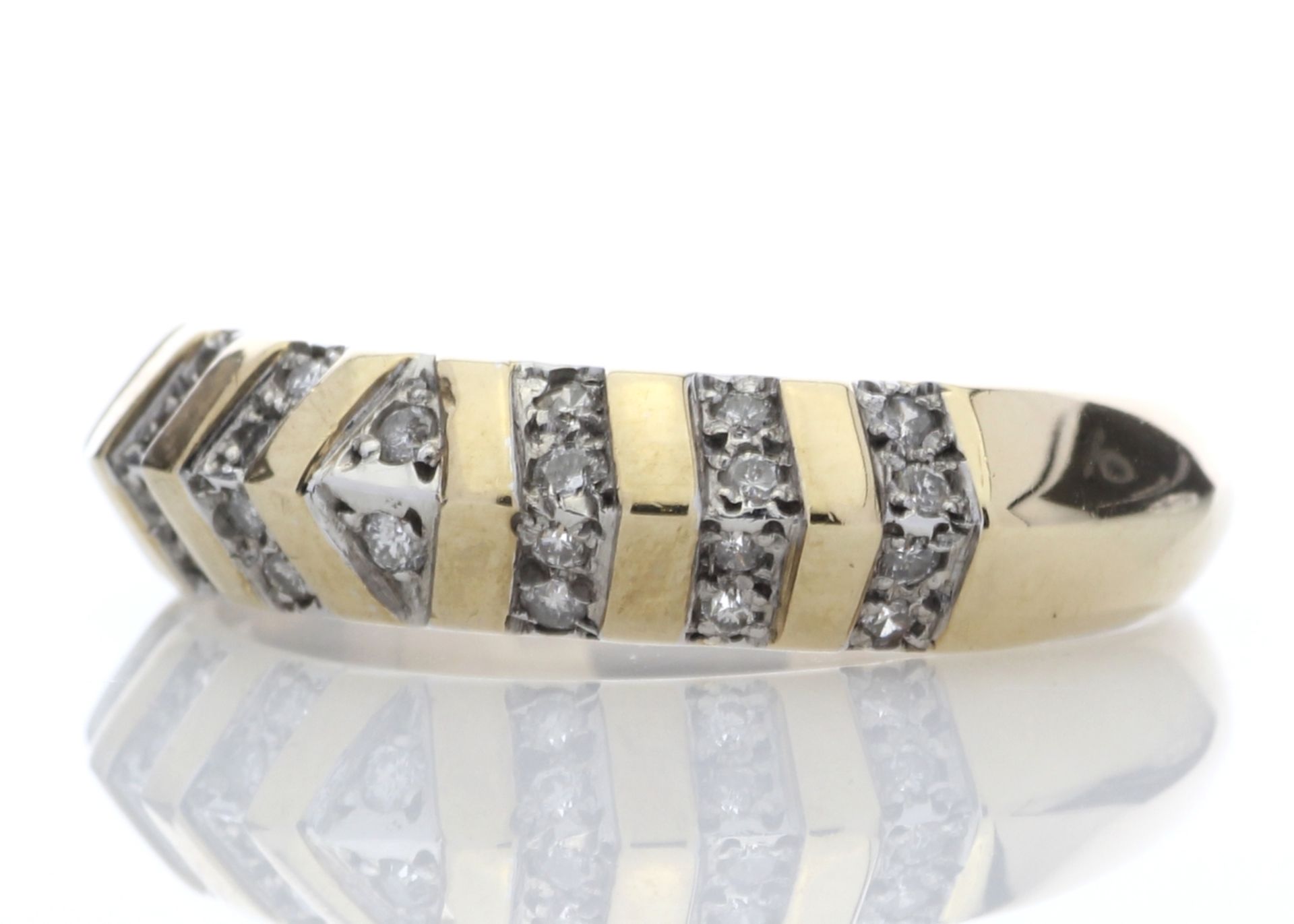 9ct Half Eternity Fancy Diamond Ring 0.21 Carats - Image 2 of 4