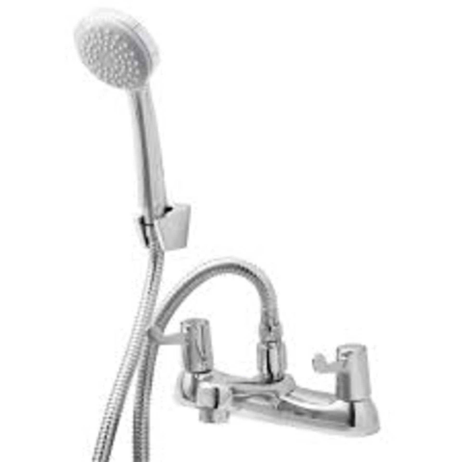(REF2) Netley Chrome plated Universal bath shower mixer tap. This traditional style chrome bath...