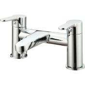 (REF1) Lecci Chrome-plated Bath Mono mixer Tap. This contemporary style chrome bath mixer from ...